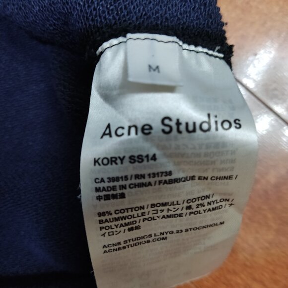 ACNE STUDIOS Reverse Inside-Out Black T-Shirt/Sweater Mens Medium M - Picture 4 of 4